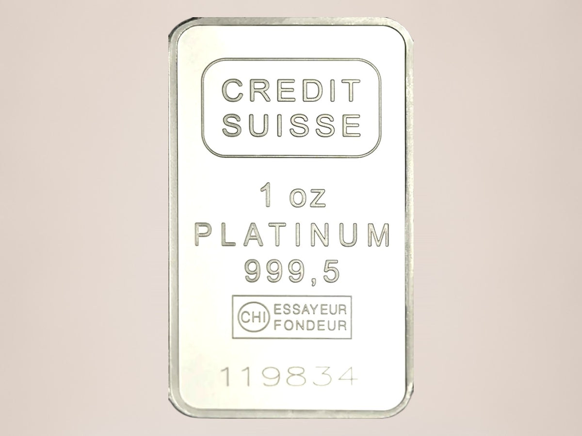 Credit Suisse 1 oz platinbarre – fjernlager