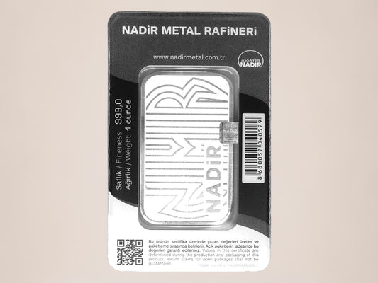 Nadir 1 oz sølvbarre – fjernlager