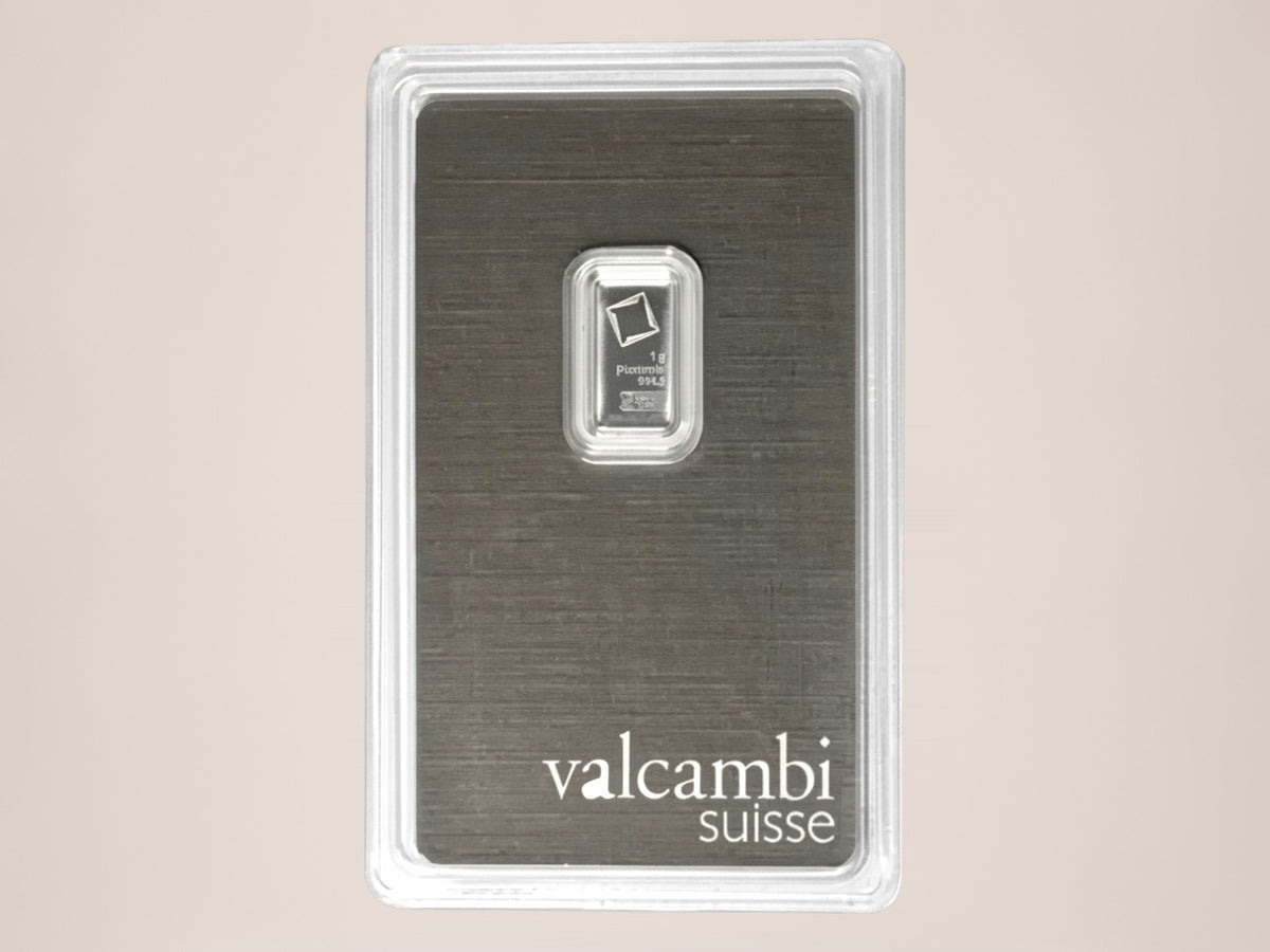 Valcambi 1 g platinbarre – fjernlager