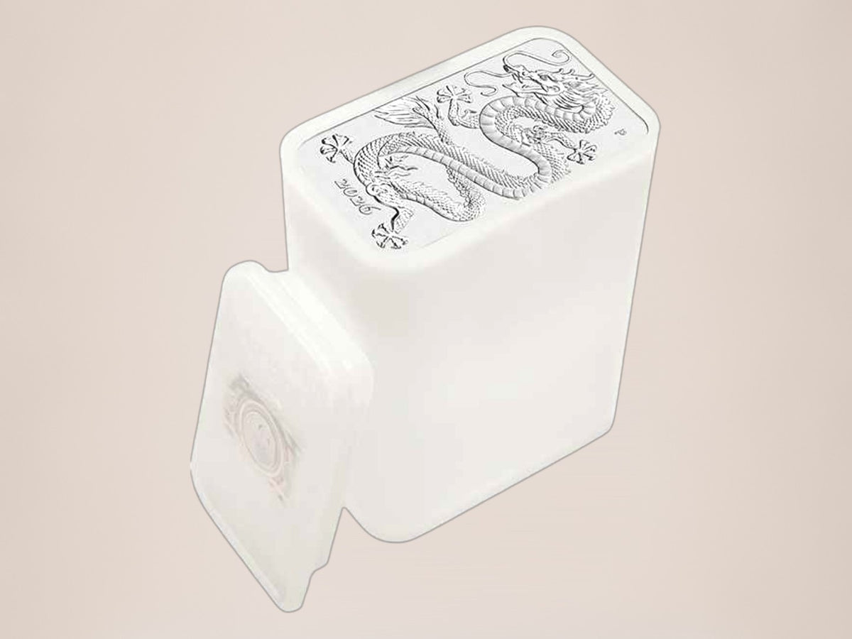 Perth Mint Rectangular Dragon 2026 1 oz sølvmønt