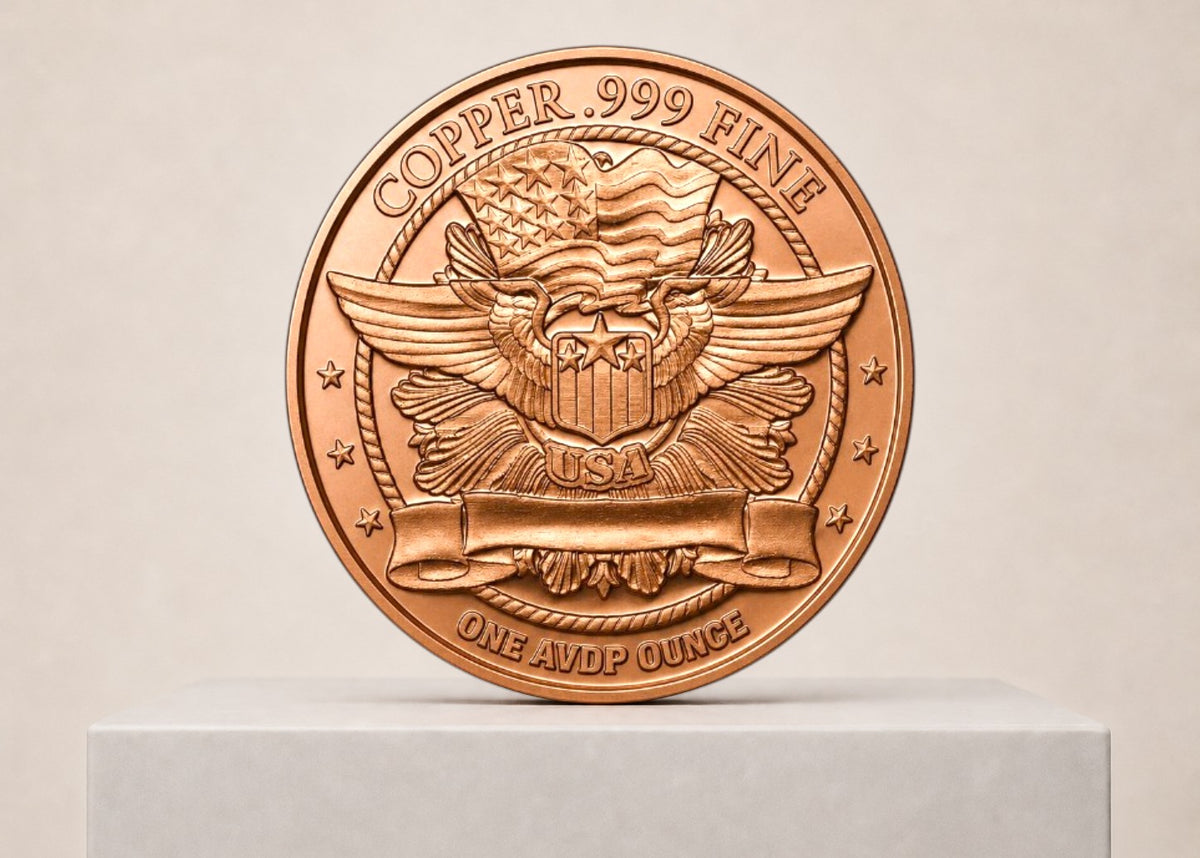 1 oz Lincoln Wheat Penny 999 kobbermønt
