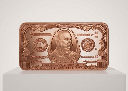 1 oz kobberbarre Grover Cleveland 999