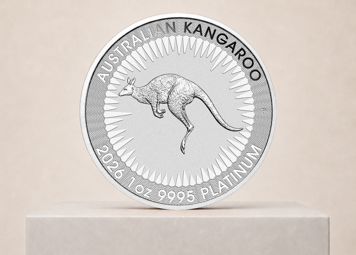 Australian Kangaroo 2026 1 oz platinmønt hos Vandic