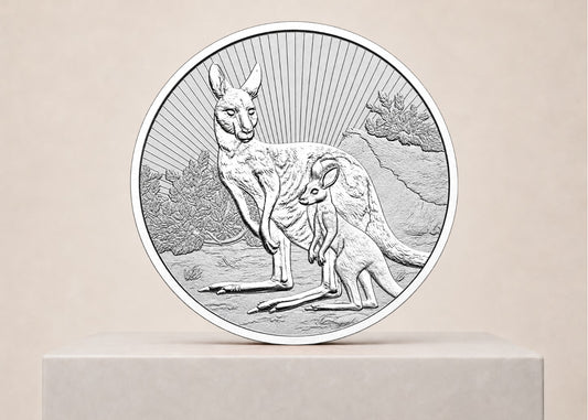 Next Generation – Mor & Baby Kænguru 2023 2 oz sølvmønt – fjernlager