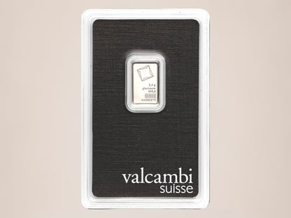 Valcambi 2,5 g platinbarre – fjernlager