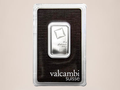 Valcambi 20 g platinbarre – fjernlager