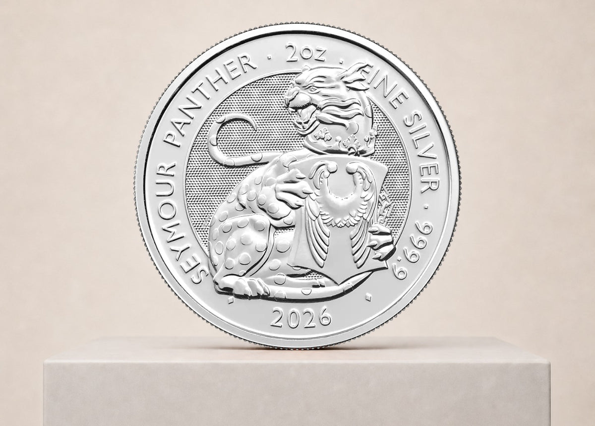 Tudor Beasts Seymour Panther 2026 2 oz sølvmønt – fjernlager