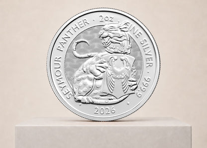 Tudor Beasts Seymour Panther 2026 2 oz sølvmønt – fjernlager