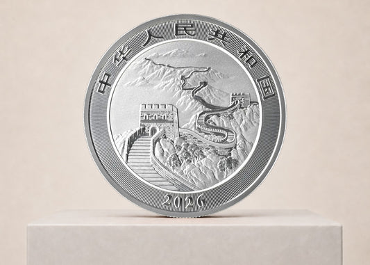 Kinas Drage 2026 1 oz sølvmønt – fjernlager