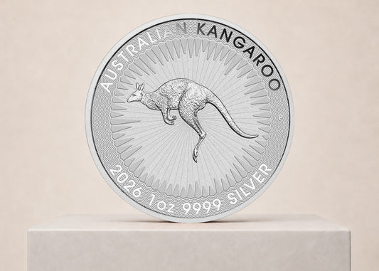 Australian Kangaroo 2026 1 oz sølvmønt – fjernlager