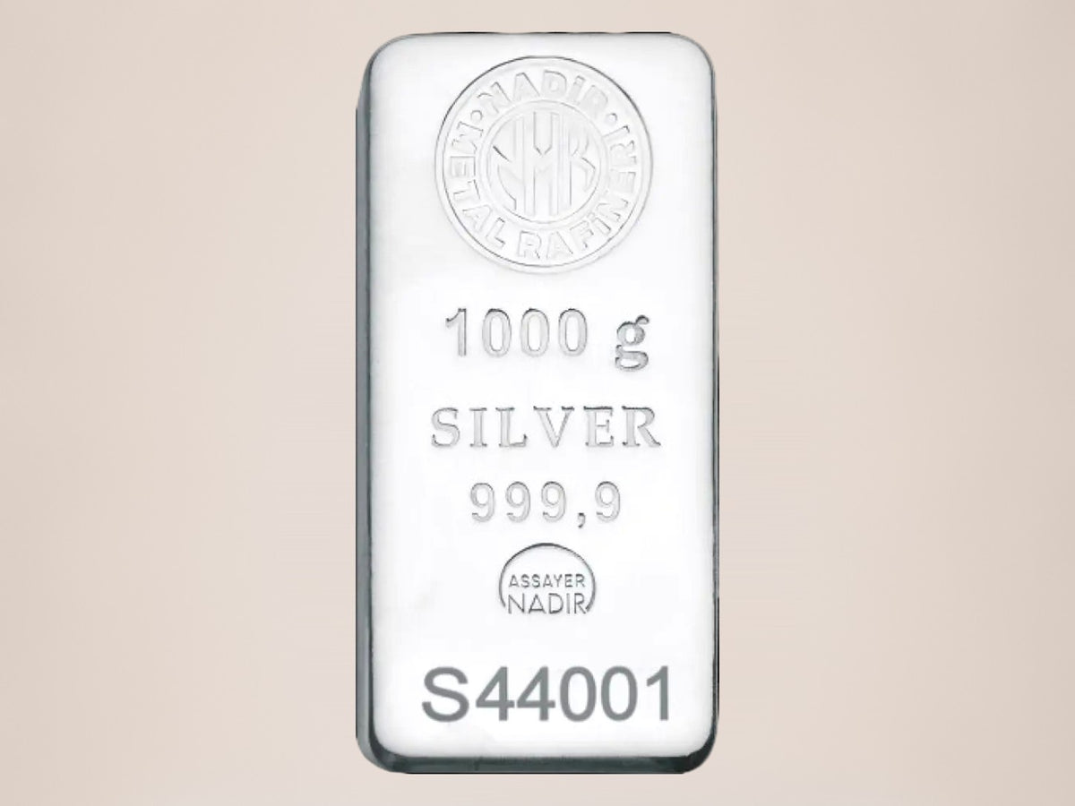 Nadir 1 kg sølvbarre – fjernlager