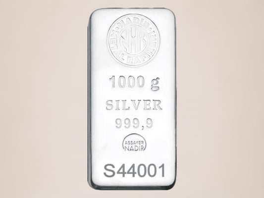 Nadir 1 kg sølvbarre – fjernlager