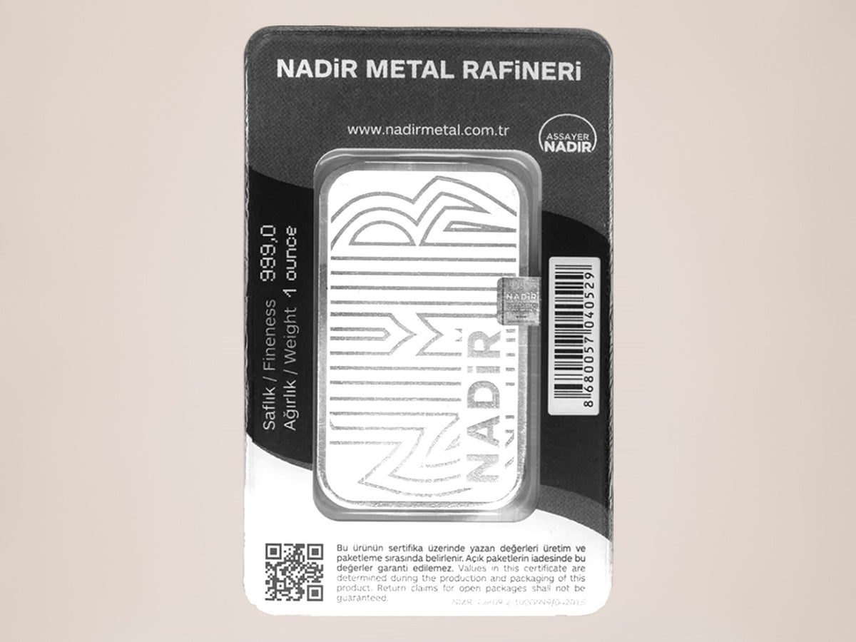 Nadir 1 oz sølvbarre – fjernlager