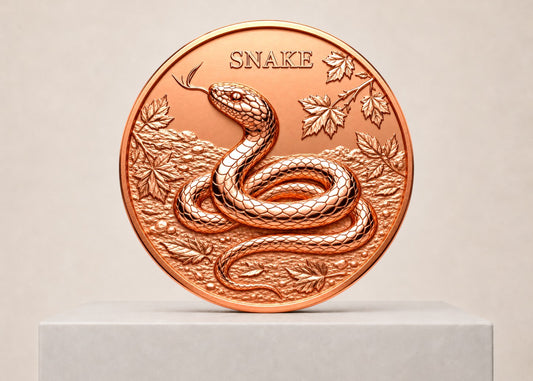 1 oz Snake 999 kobbermønt