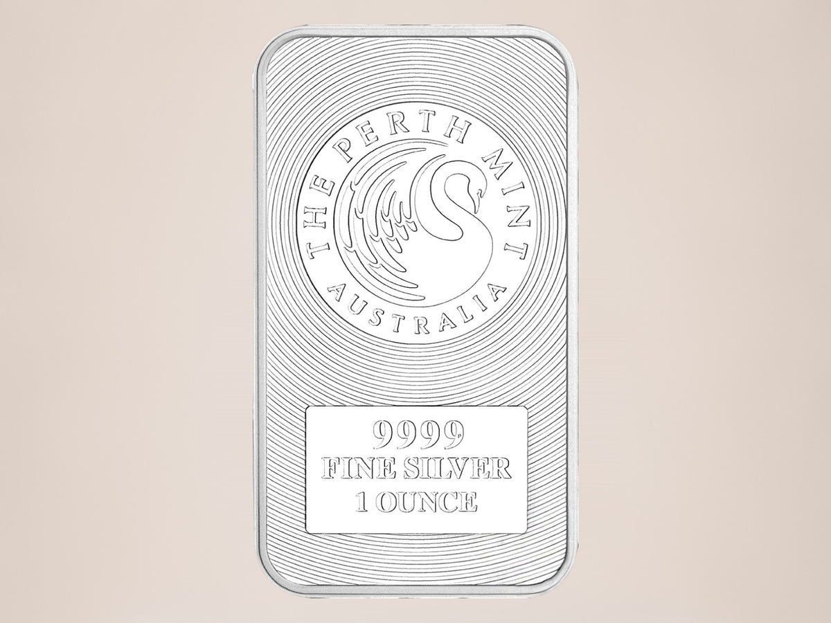 Perth Mint 1 oz sølvbarre