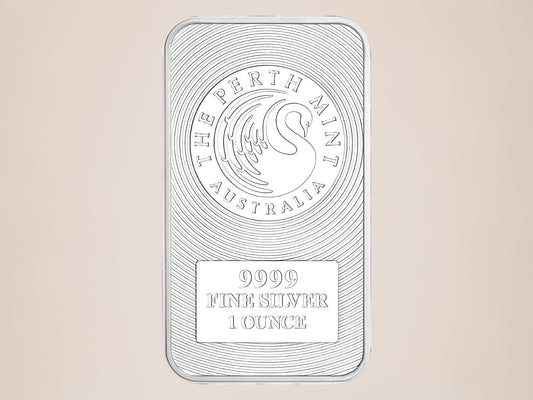 Perth Mint 1 oz sølvbarre - fjernlager