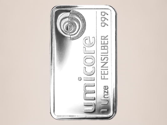 Umicore 1 oz sølvbarre - fjernlager