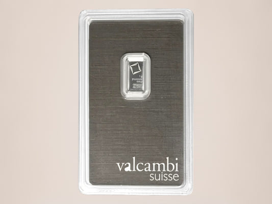 Valcambi 1 g platinbarre – fjernlager