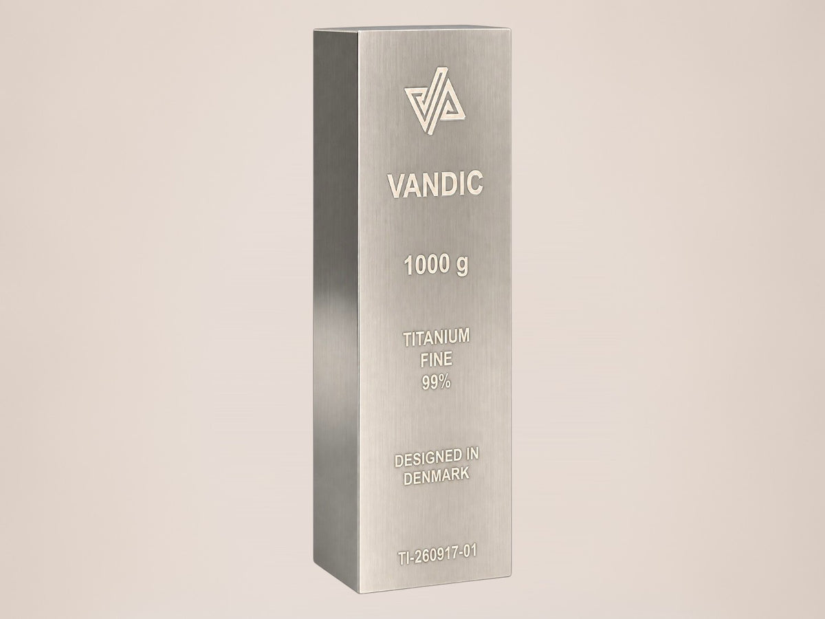Vandic 1 kg titaniumbarre – Grade 1