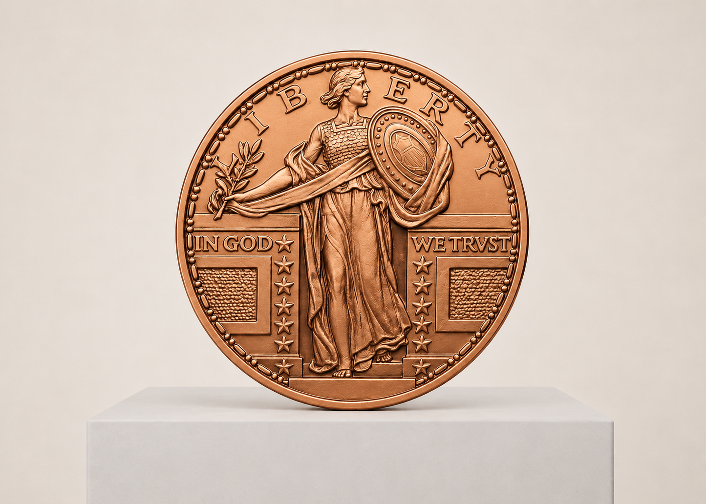 1 oz Standing Liberty 999 kobbermønt