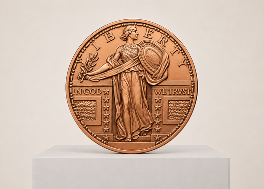 1 oz Standing Liberty 999 kobbermønt