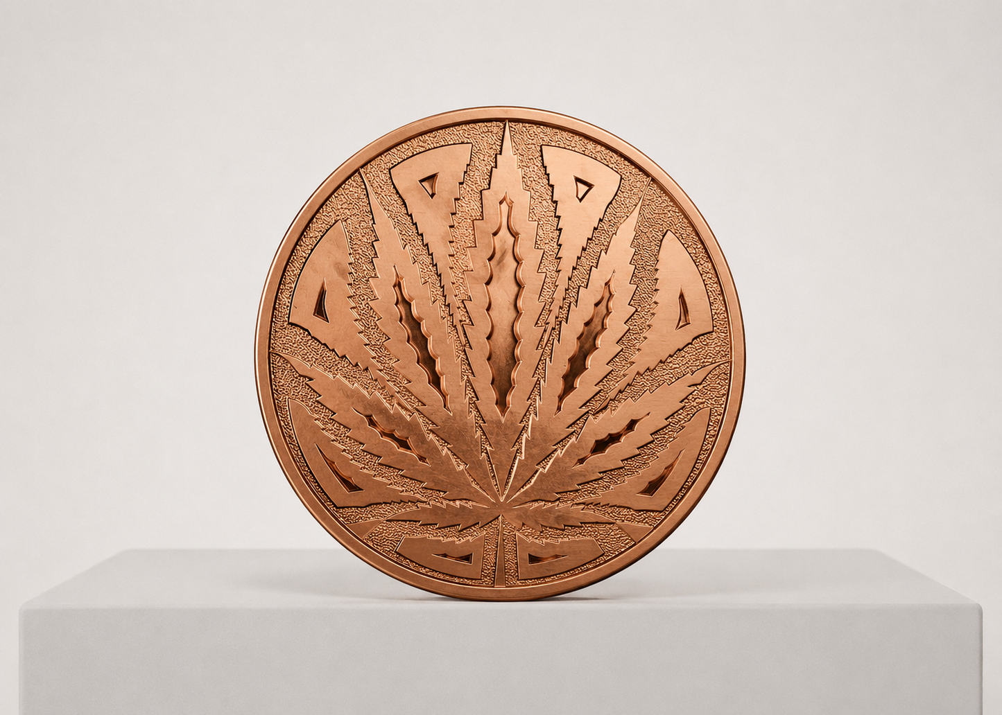 1 oz kobbermønt Cannabis The Big Leaf 999