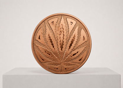 1 oz kobbermønt Cannabis The Big Leaf 999