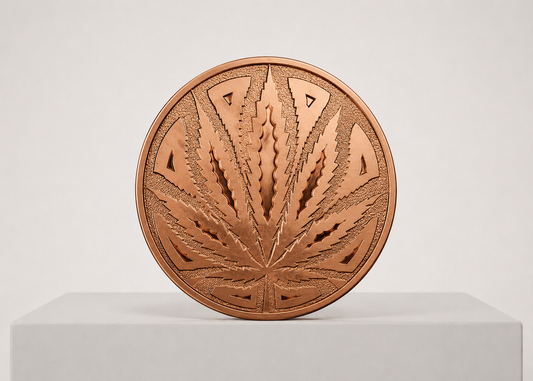 1 oz kobbermønt Cannabis The Big Leaf 999
