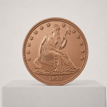 1 oz kobbermønt Seated Liberty 999