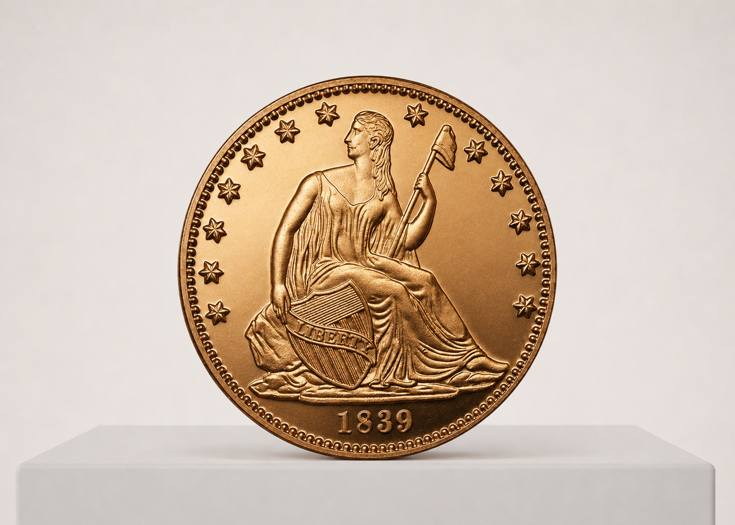 1 oz Seated Liberty 999 kobbermønt