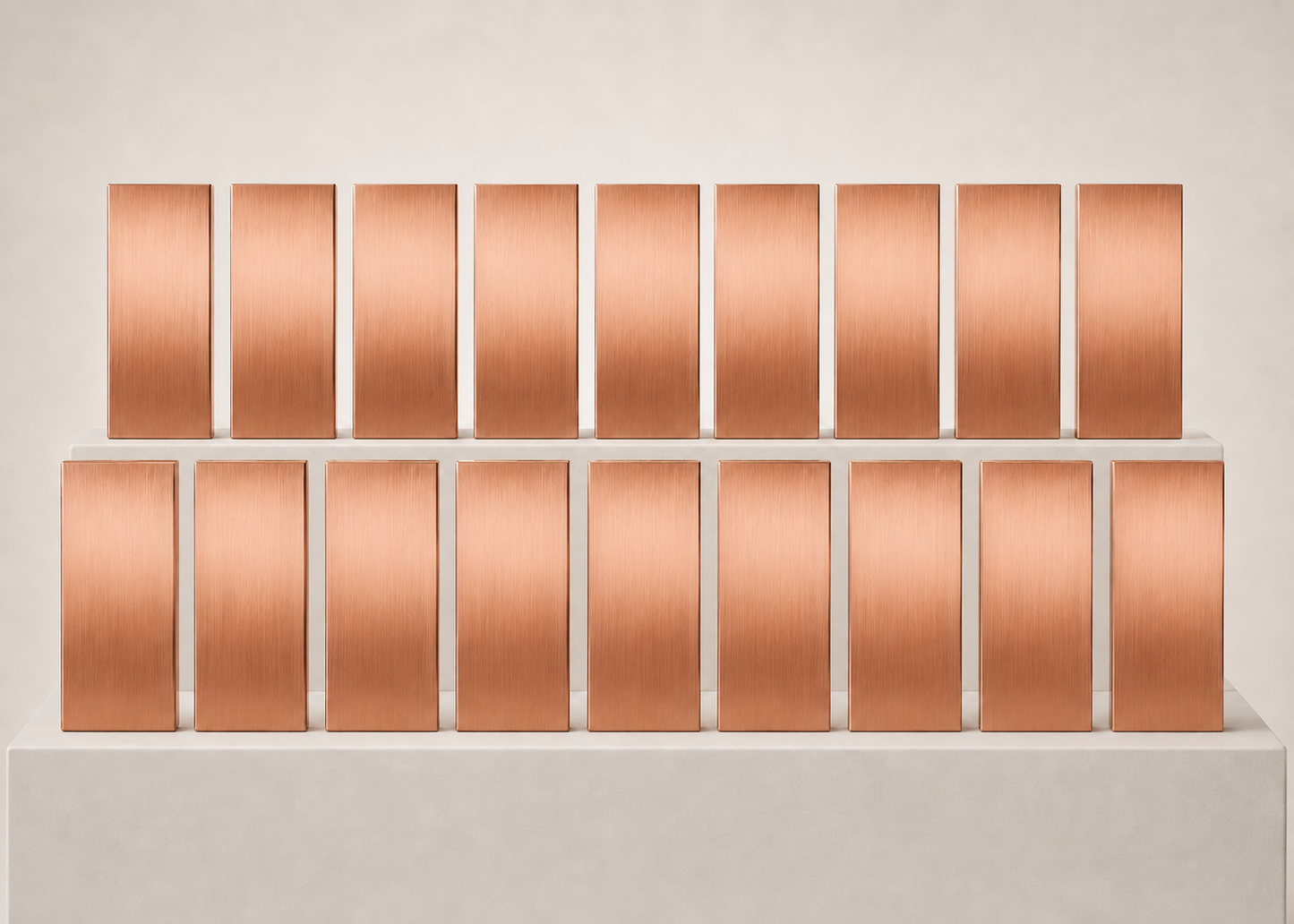 20 copper bars 999 incl. certificates