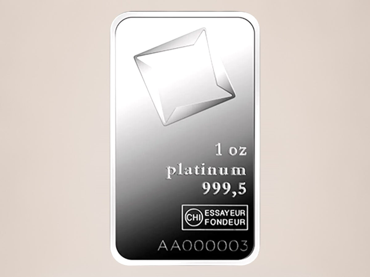 Valcambi 1 oz platinbarre hos Vandic
