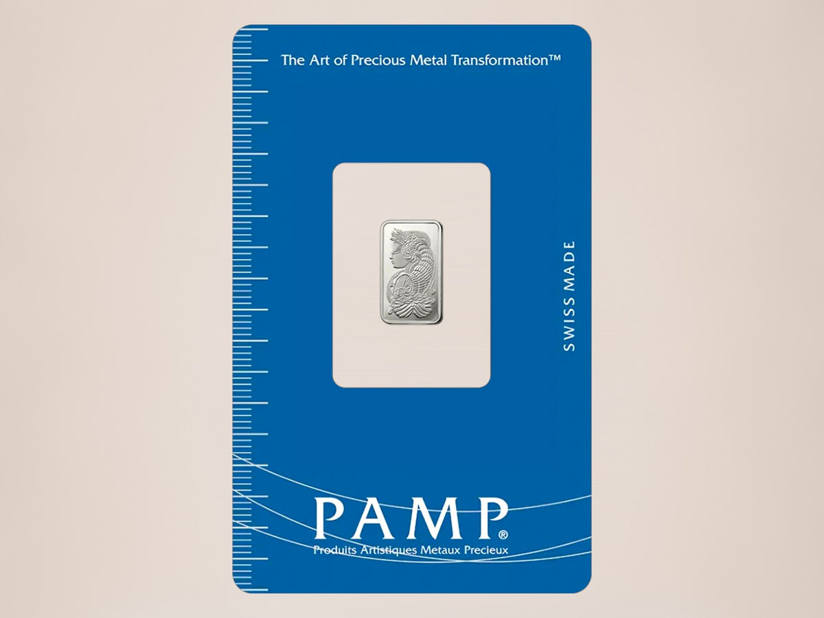 PAMP Lady Fortuna 1 g platinbarre – fjernlager