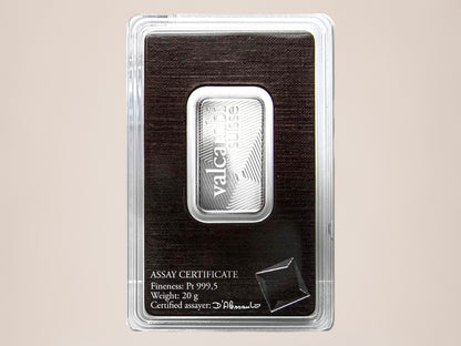 Valcambi 20 g platinbarre – fjernlager