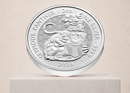 Tudor Beasts Seymour Panther 2026 2 oz sølvmønt – fjernlager