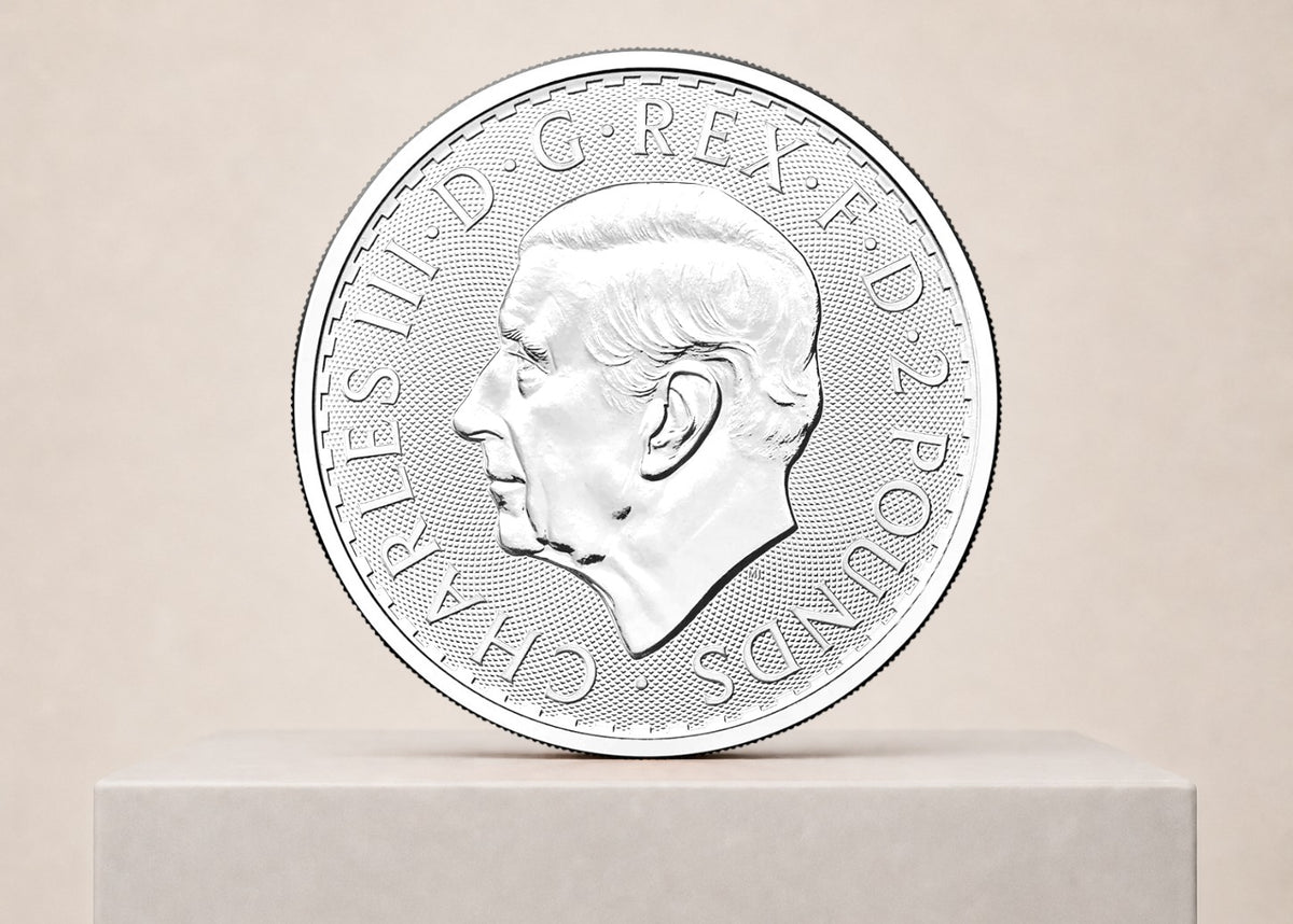 Britannia 2026 1 oz sølvmønt – bagside eller detalje