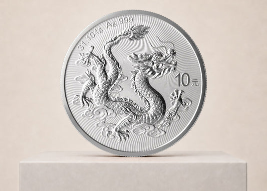 Kinas Drage 2026 1 oz sølvmønt – fjernlager