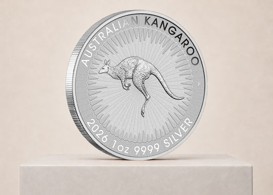 Australian Kangaroo 2026 1 oz sølvmønt – fjernlager