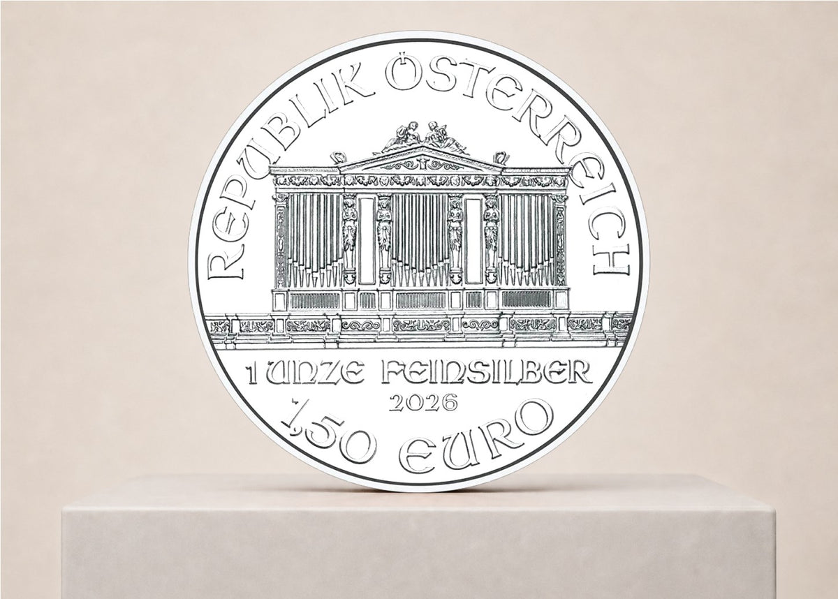 Wiener Philharmoniker 2026 1 oz sølvmønt – bagside eller detalje