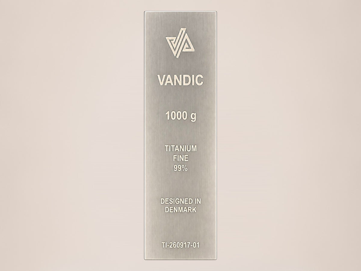Vandic 1 kg titaniumbarre – Grade 1