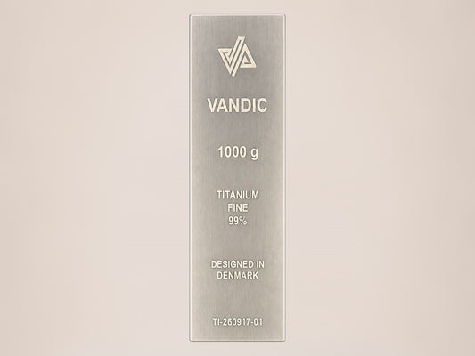 Vandic 1 kg titaniumbarre – Grade 1