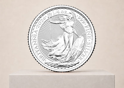 Britannia Charles III 2026 1/4 oz sølvmønt – fjernlager