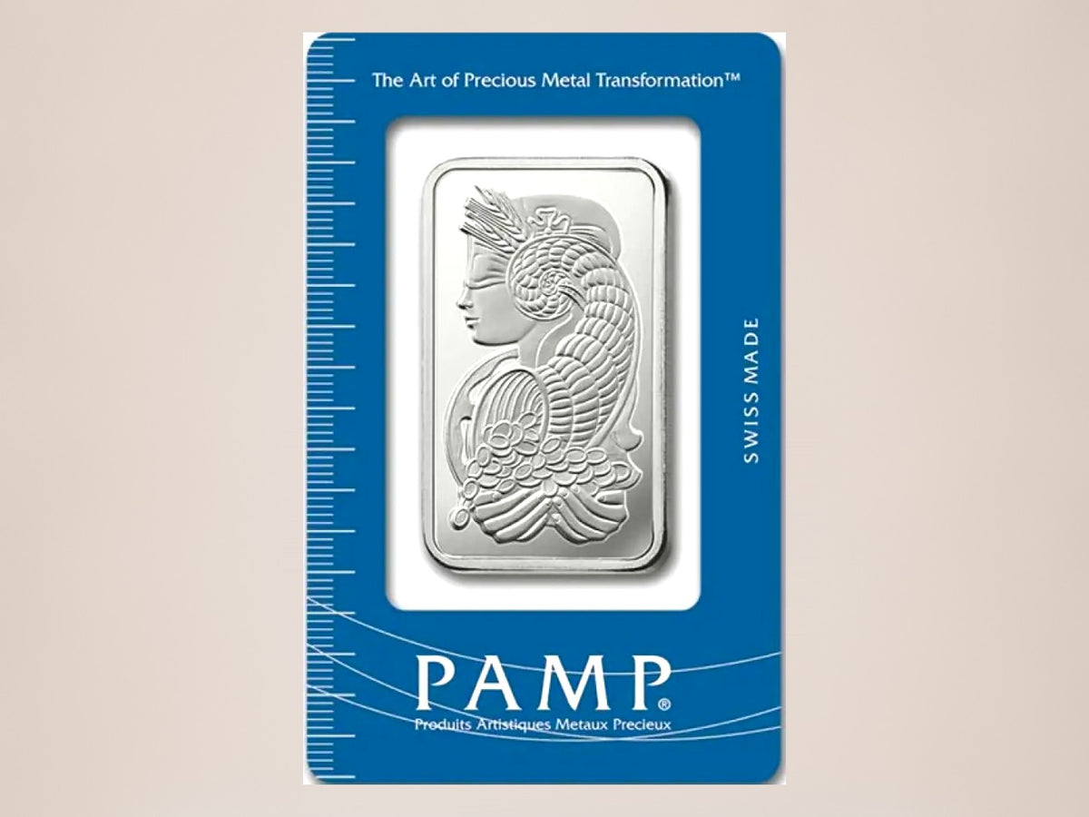 PAMP Lady Fortuna 1 oz sølvbarre – fjernlager
