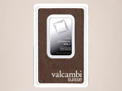 Valcambi 1 oz platinbarre – fjernlager