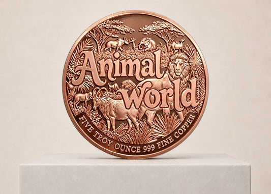 5 oz Spirit of the Wilderness Wolf 999 kobbermønt – bagside eller detalje