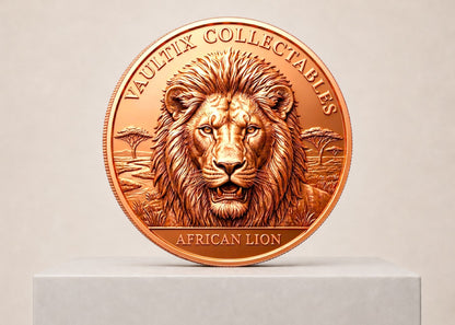 1 oz African Lion 999 kobbermønt