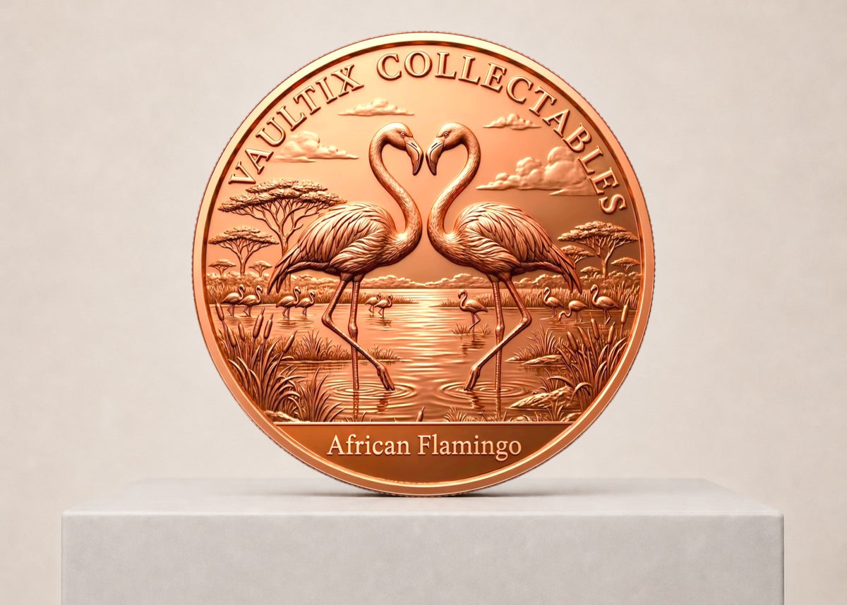 1 oz African Flamingo 999 kobbermønt
