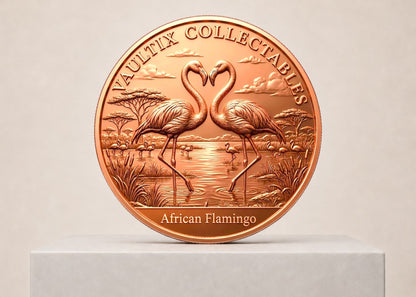 1 oz African Flamingo 999 kobbermønt