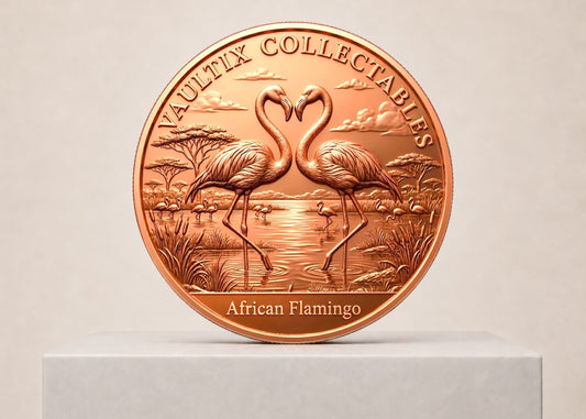 1 oz African Flamingo 999 kobbermønt