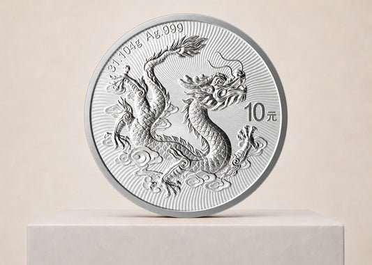 Kinas Drage 2026 1 oz sølvmønt – fjernlager
